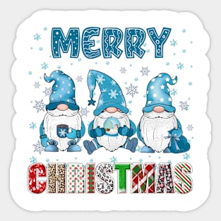 Merry Christmas Gnome Family Funny Xmas Tree Women Men Kids Sticker